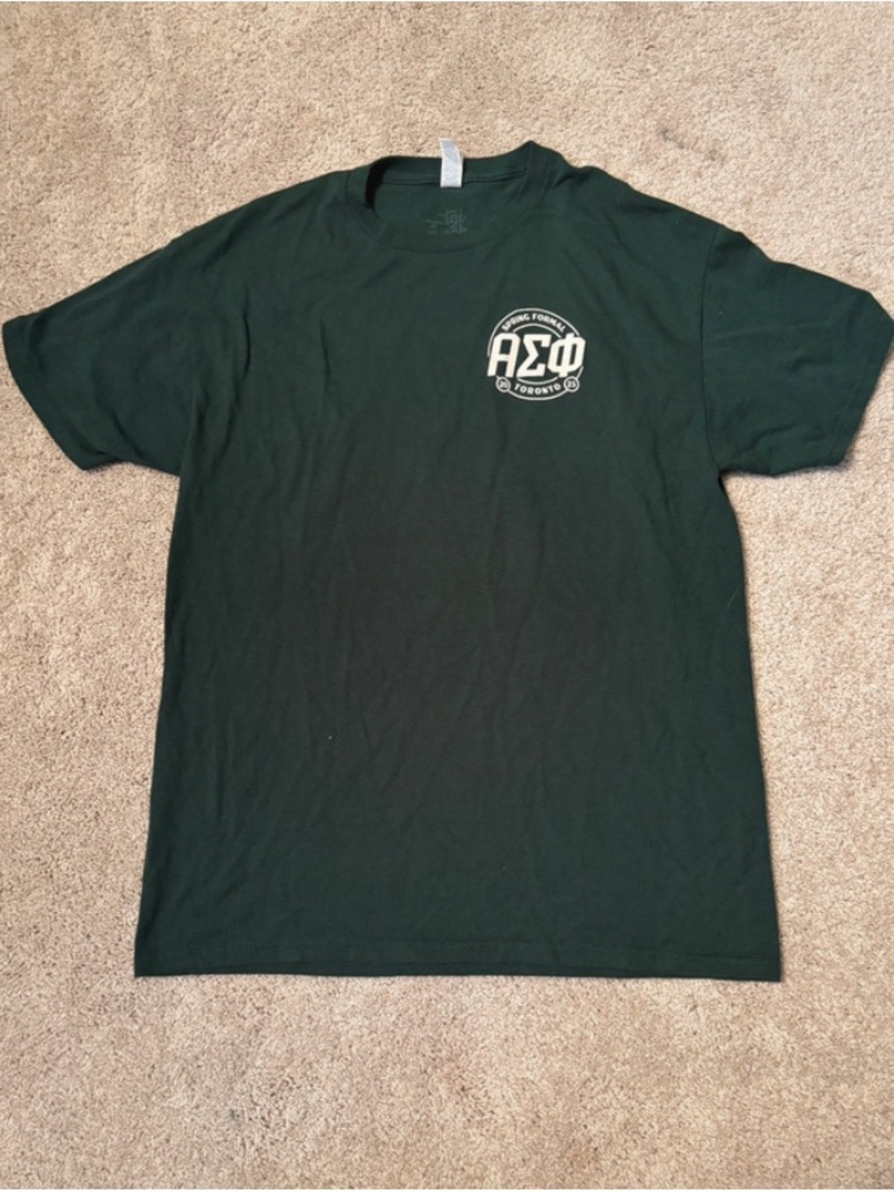 Alpha Sigma Phi Frat Spring Formal T-Shirt Dark Green